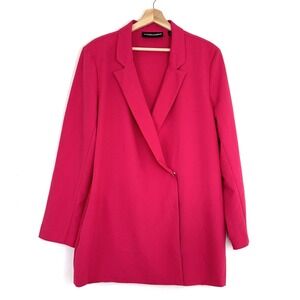 Gabrielle Union New York & Company Blazer Pink Sz XL Office Casual Chic Party